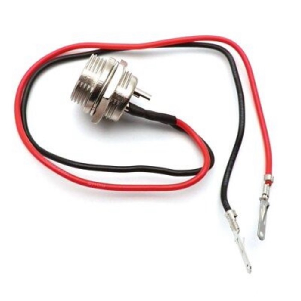 16mm Battery Charger Port 3Prong Plug for 12V Electric or Gas Scooter Moped Bike